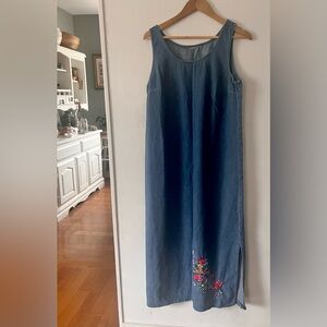 Vintage Women's Blue Denim Dress